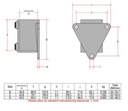 Kwikclamp 146 D48 series side palm fixing, fit 40NB pipe (48mm)