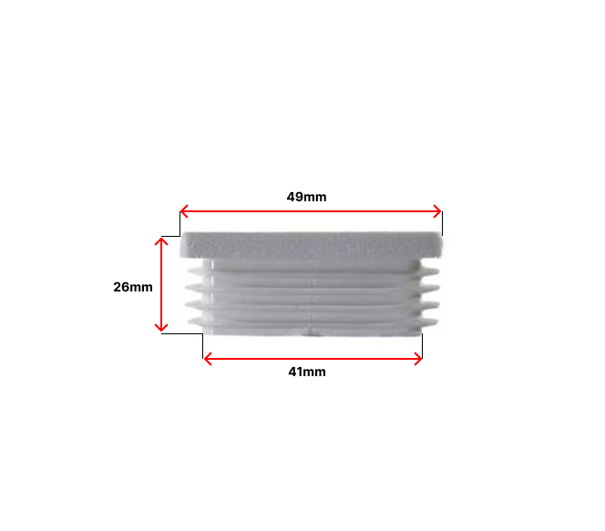 Plastic square post end cap 50x50mm (0.8-2.5mm wall thickness) White