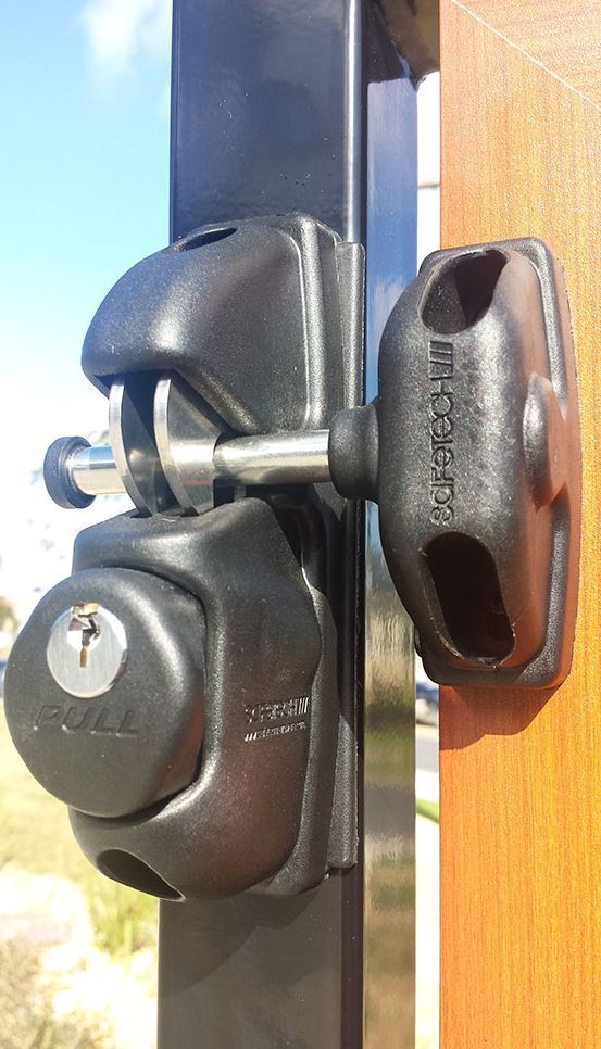 Safetech Gravity Double Sided Pedestrian Gate Latch Lock Black Keyed SLV-ViperX2