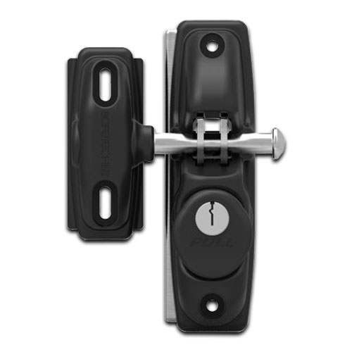 Safetech Gravity Single Sided Pedestrian Gate Latch Lock Black Keyed SLV-ViperX1