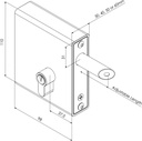 Gatemaster Weld-In Deadlock 50mm