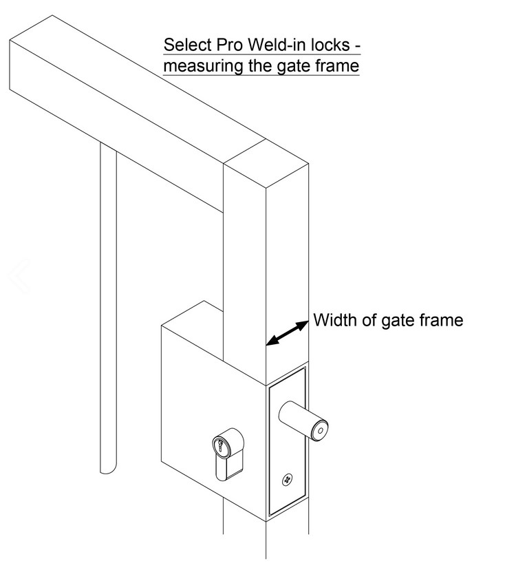 Gatemaster Weld-in Long Throw KeyLatch  50mm