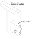 Gatemaster Weld-in Long Throw KeyLatch  50mm