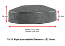 Galvanised Round End Cap 101.5mm (90NB)