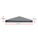 Low profile Zinc Plated Cap 100x100mm Pyramid