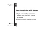 Stainless Steel Swing Gates Latch Guard Plate Outswing Latch Protector Shield L Shaped Security - 180mm - Black