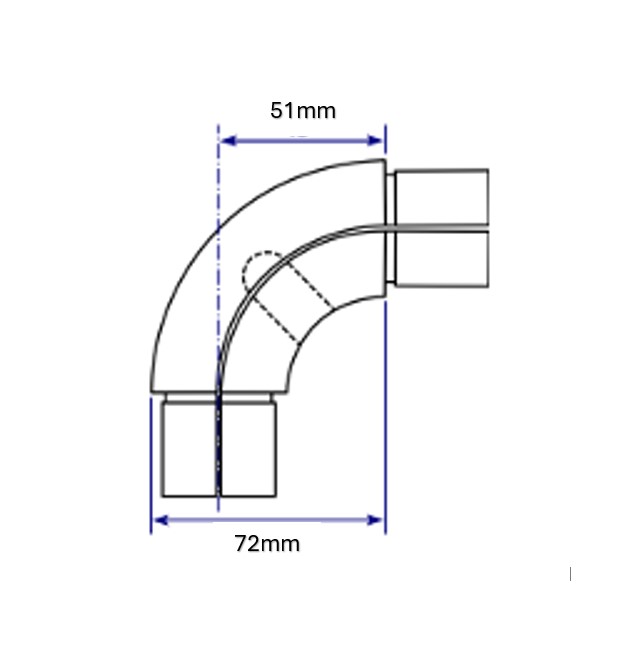 Tigerclamp 724 C42 DDA Assist Handrail Termination, fit 32NB pipe (42mm OD) (copy)