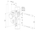 Stainless Steel Swimming Pool Lock 50mm Surface mounted child safety lock