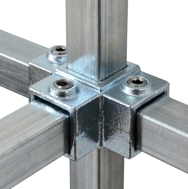 Tigerclamp Double Galvanised Connector 3 Way 90 Elbow  Fit 40x40mm Tube (copy)