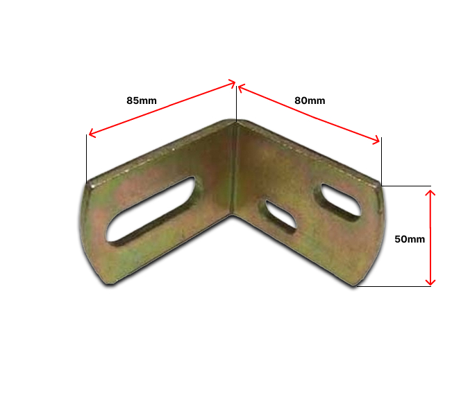 Steel Angle Bracket 85x80mm 16mm - Zinc Plated