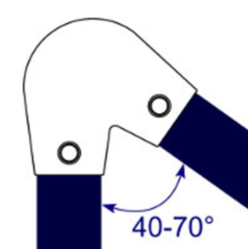 Tigerclamp 124 C42 Variable Angle Elbow 15-60 Degrees, fit 32NB pipe (42mm OD) (copy)
