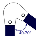 Tigerclamp 124 C42 Variable Angle Elbow 15-60 Degrees, fit 32NB pipe (42mm OD) (copy)