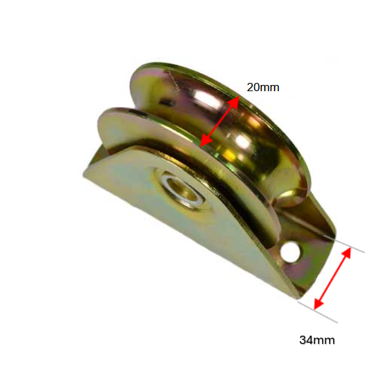Sliding Gate Wheel U Groove 60mm External Double bearing