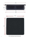 Plastic square End Cap/ Tube insert for Tube 125x125mm (3.5-5mm wall) 