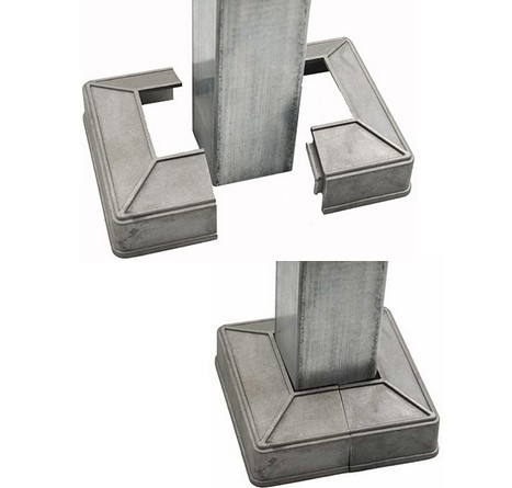 Aluminium Post base Cover for post size 80x80mm Base 132x132mm