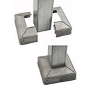Aluminium Post base Cover for post size 80x80mm Base 132x132mm