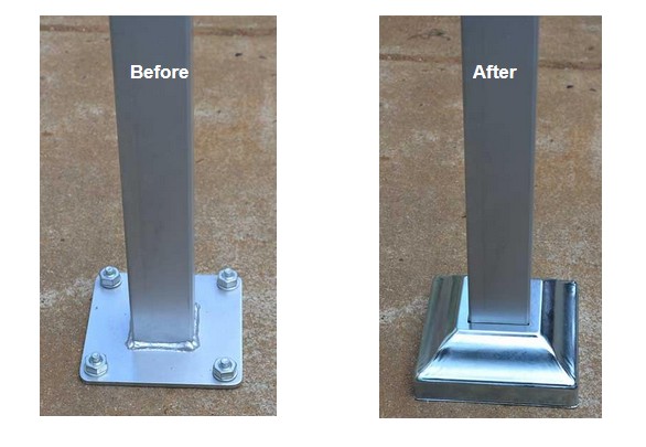 Steel Post Base Cover for Post size 40x40mm Base 75x75mm