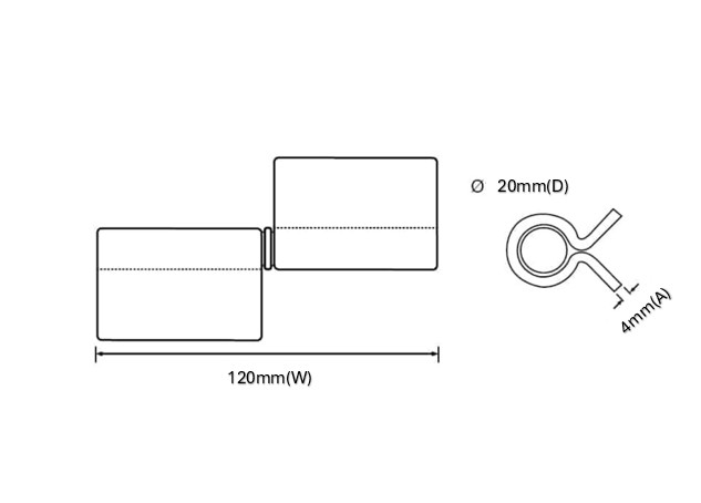 Swing Gate Weld On Flag Hinge 120x20x4mm - Zinc plated / Each