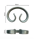 Steel C - Scroll 90mmx65mmx9x5mm - Zinc Plated