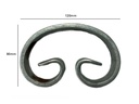 Steel C Scroll 120x80x20x6mm - Zinc Plated