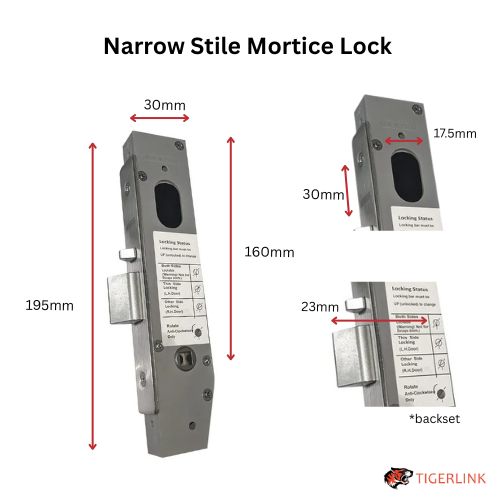 Lockton Oval Insert Mortice Lock - Complete Kit - 50x50 Frame, 23mm Backset, Silver - For Swing Gates