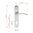 Swing Gate Lever Handle Euro Lock Set - Chrome Finished