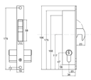 Gatemaster Handleless Euro Insert Mortice Lock - Complete Kit - 40x40 Frame, 20mm Backset, Silver - For Sliding Gates