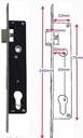 Swing Gate Mortise lock Euro Cylinder 20mm Backset in Chrome Face