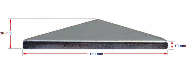 Low Profile Steel Galvabond End Cap 150x150mm Pyramid Top