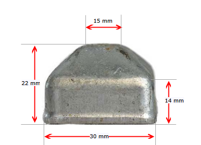 Steel Galvabond Post End Cap 30x30mm Zinc