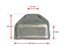 Steel Galvabond Post End Cap 30x30mm Zinc