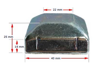 Steel Galvabond Post End Cap for Tube size 40x40mm 
