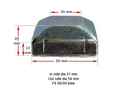 Steel Galvabond Post End Cap for Tube size  50x50mm - Zinc