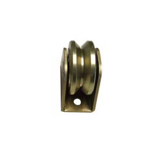 Zinc Plated Sliding Gate Wheel - 78mm V Groove Bracketless - Double Bearing