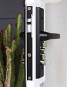 High Security Screen Door Lock with Cylinder Keys Pearl White