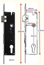 Swing Gate Mortise lock Euro Cylinder 35mm Backset in Brass Face