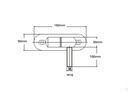 Adjustable Bolt-On Gudgeon and Trunnion Hinges - Black, 120x16mm - Pair