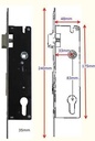 Swing Gate Mortise lock Euro Cylinder 35mm Backset in Chrome Face