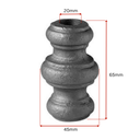Cast Bushes/Rook size 70x42mm for Round tube 20mm Dia