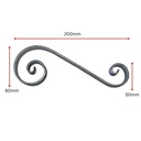 Single Scroll 200x80x40x12x6mm- - Zinc Plated