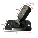 Aluminium Fence Rail Bracket, 25x25mm Tube, Double Lug, 2 Hole - Adjustable (Black Plate)