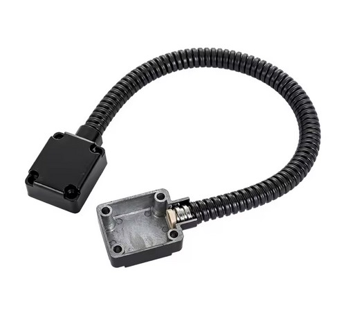 Black Aluminium Door Loop Cable Protector - 400mm Length, Inner Diameter 11.5mm