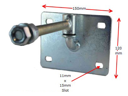 Adjustable Barrel hinge for Brick Walls 16mm Rod 150mm long - Pair