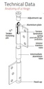 Aluminium Self Closing Hinges  - for Gates up to 40 kg