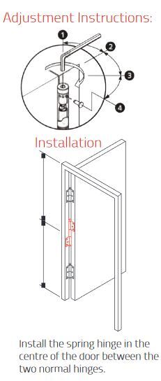 Aluminium Self Closing Hinges  - for Gates up to 40 kg