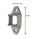 Aluminium Fence Bracket for tube size 25x25 mm Double Lugs