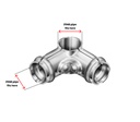 Galvanised Fixed Corner fittings Connector for tube 25x25NB