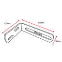 Angle Bracket for Sliding gate rollers 165x110mm x 6mm Thickness
