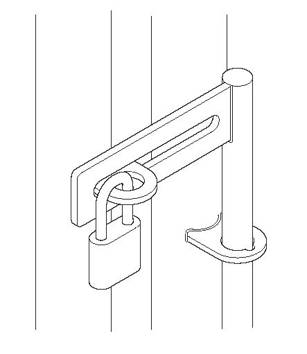 Heavy Duty Long Drop Bolt with lugs 900mm long 16mm Pin - Finished Hot dip Galvanised