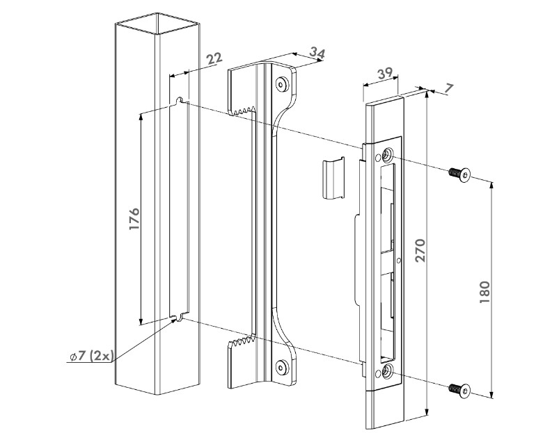 Locinox INSERT KEEP FOR INSTALLATION IN LOCK PATTERN